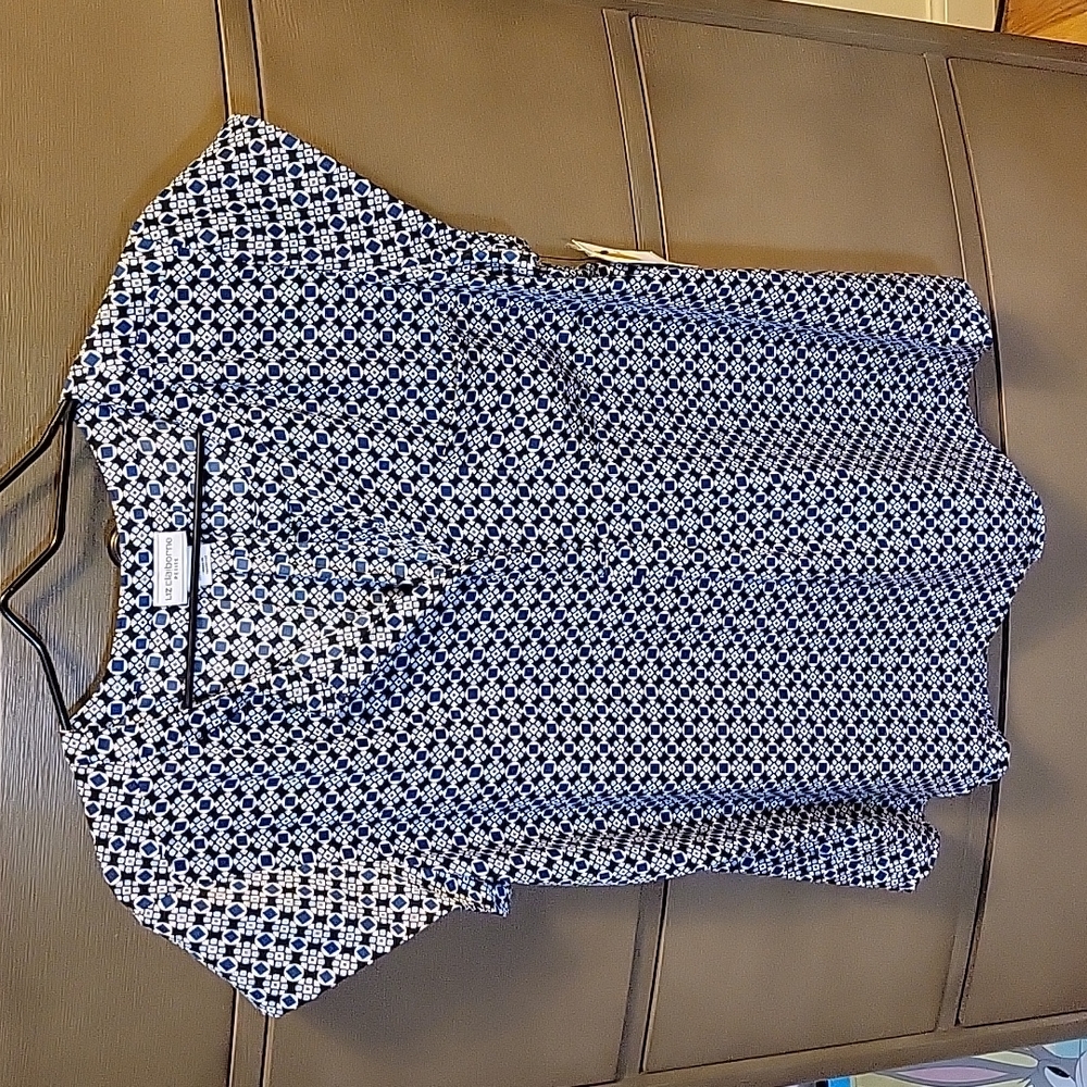 Blue geometric popover